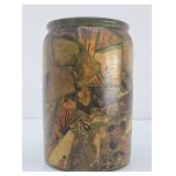 Large Antique Stoneware Tobacco Jar w/Old Cigar Labels - Weyman