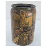 Large Antique Stoneware Tobacco Jar w/Old Cigar Labels - Weyman