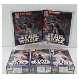 Lot of 5 New in Box STAR WARS amt Model Kits - Luke, Hahn Solo & Darth Vader