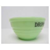 Vintage Green Glass JADEITE "Drippings" Bowl