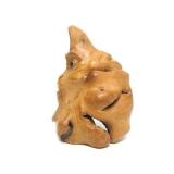 Very Cool Vintage Carved Burled Wood Folk Art Face Sculpture