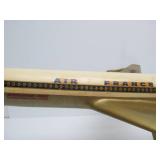 Awesome Large Vintage AIR FRANCE Aluminum Airplane w/Display Stand