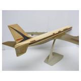 Awesome Large Vintage AIR FRANCE Aluminum Airplane w/Display Stand