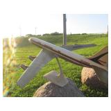 Awesome Large Vintage AIR FRANCE Aluminum Airplane w/Display Stand