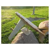 Awesome Large Vintage AIR FRANCE Aluminum Airplane w/Display Stand