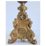 Large Ornate Vintage Baroque Style Church Altar Candle Stand