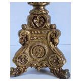 Large Ornate Vintage Baroque Style Church Altar Candle Stand