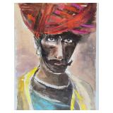 Original Watercolor Portrait of a Gentleman wearing a Turban
