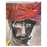 Original Watercolor Portrait of a Gentleman wearing a Turban