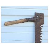 3 LARGE Old Vintage Crosscut etc Logging Saws - One Marked Disston & sons