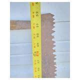 3 LARGE Old Vintage Crosscut etc Logging Saws - One Marked Disston & sons
