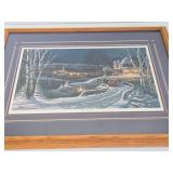 Framed Hand Numbered Terry Redlin Print - "Family Traditions"