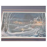 Framed Hand Numbered Terry Redlin Print - "Family Traditions"