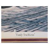 Framed Hand Numbered Terry Redlin Print - "Family Traditions"