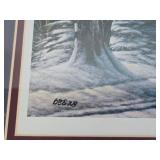 Framed Hand Numbered Terry Redlin Print - "Family Traditions"