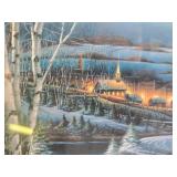 Framed Hand Numbered Terry Redlin Print - "Family Traditions"