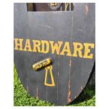 Awesome LARGE Wooden Oversized Lock Hardware Store Trade Sign
