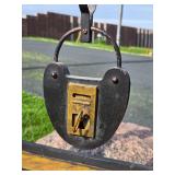 Awesome LARGE Wooden Oversized Lock Hardware Store Trade Sign