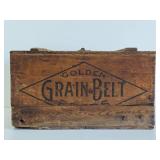 Antique Pre-Prohibition GRAIN BELT Wooden Advertising Beer Crate w/Lid