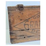 Antique Pre-Prohibition GRAIN BELT Wooden Advertising Beer Crate w/Lid