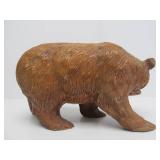 Larger Vintage Hand Carved Wood Japanese Bear Sculpture - "Kibori Kuma"