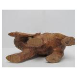 Larger Vintage Hand Carved Wood Japanese Bear Sculpture - "Kibori Kuma"