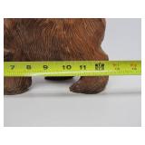 Larger Vintage Hand Carved Wood Japanese Bear Sculpture - "Kibori Kuma"
