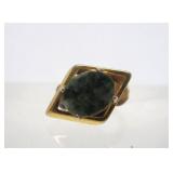 Assorted Vintage Jade Jewelry - Including Sterling Silver & Jade Ring