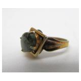 Assorted Vintage Jade Jewelry - Including Sterling Silver & Jade Ring