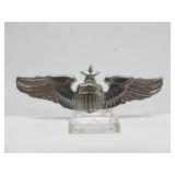 Vintage WW2 era Sterling Marked Hat Badge & Large Vintage B-52 Bomber Jacket Pin