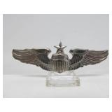 Vintage WW2 era Sterling Marked Hat Badge & Large Vintage B-52 Bomber Jacket Pin
