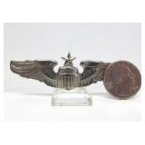 Vintage WW2 era Sterling Marked Hat Badge & Large Vintage B-52 Bomber Jacket Pin