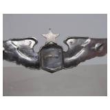 Vintage WW2 era Sterling Marked Hat Badge & Large Vintage B-52 Bomber Jacket Pin