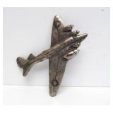 Vintage WW2 era Sterling Marked Hat Badge & Large Vintage B-52 Bomber Jacket Pin