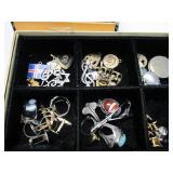Vintage ANSON Jewelry Box w/Assorted Men