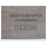 Vintage Dovetailed Wood DUPONT Explosives / Dynamite Advertising Crate