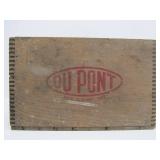 Vintage Dovetailed Wood DUPONT Explosives / Dynamite Advertising Crate