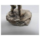 Vintage Silver Clad Fiddler Sculpture by A. Kedem - Made in Israel