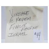 Vintage Silver Clad Fiddler Sculpture by A. Kedem - Made in Israel