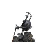 Very Cool Vintage Metal & Lava Rock Sculpture by Greg & Jeff Quayle - "The Original Flea"