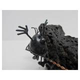 Very Cool Vintage Metal & Lava Rock Sculpture by Greg & Jeff Quayle - "The Original Flea"