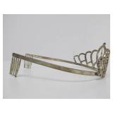 Vintage Rhinestone Encrusted Metal Tiara/Crown
