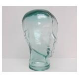 Life-Size Clear Glass Head Display