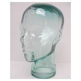Life-Size Clear Glass Head Display