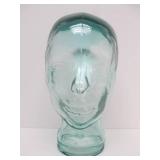Life-Size Clear Glass Head Display