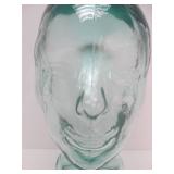 Life-Size Clear Glass Head Display