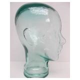 Life-Size Clear Glass Head Display