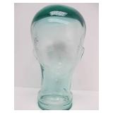 Life-Size Clear Glass Head Display
