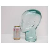 Life-Size Clear Glass Head Display