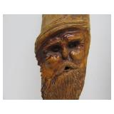 Hand Carved Signed North Wind Face etc Natural Log Sculptures by Jeff Lippka & others